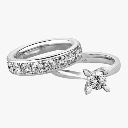 Simple Solitaire Bridal Set